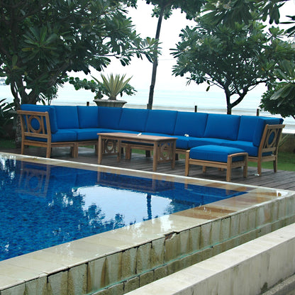 Natsepa 10-Piece Teak Modular Outdoor Deep Seating Set | BetterPatio // BetterPatio.com