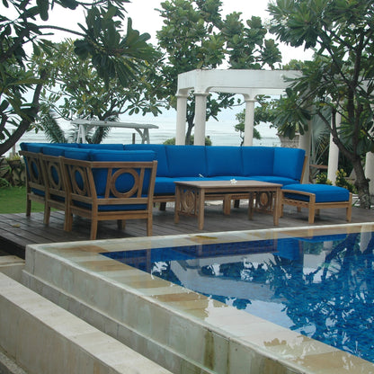 Natsepa 10-Piece Teak Modular Outdoor Deep Seating Set | BetterPatio // BetterPatio.com