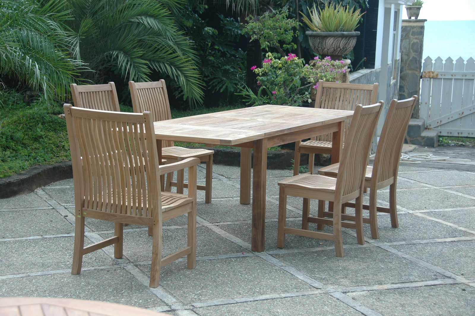 Bahama Chicago 7-Piece Teak Outdoor Dining Set Chair B | BetterPatio // BetterPatio.com