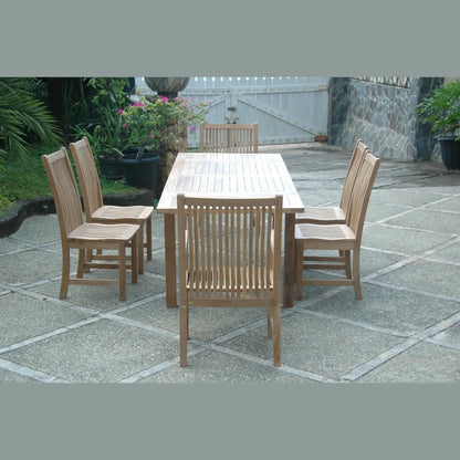Bahama Chicago 7-Piece Teak Outdoor Dining Set Chair B | BetterPatio // BetterPatio.com