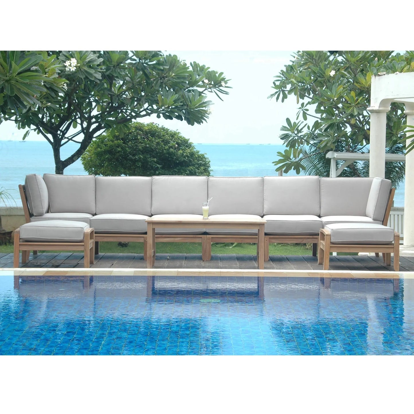 Bahama Chicago 7-Piece Teak Outdoor Dining Set Chair B | BetterPatio // BetterPatio.com