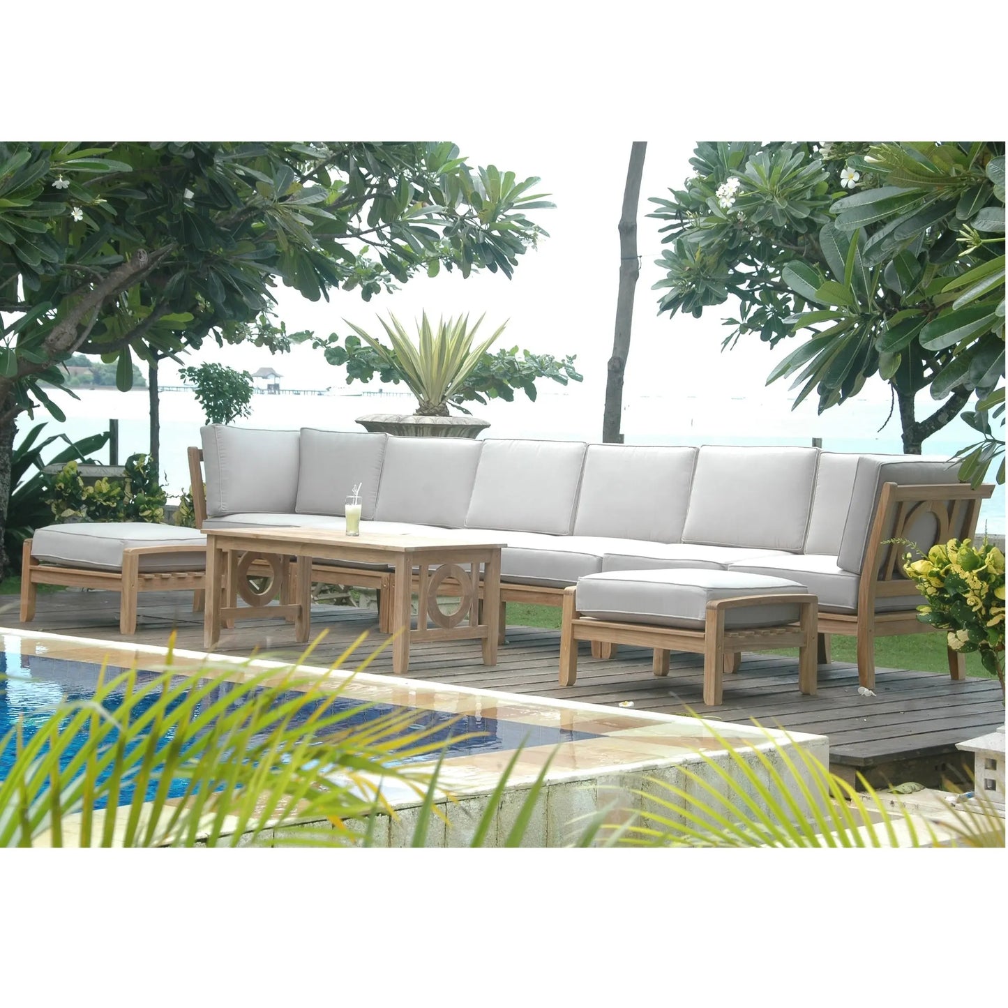 Bahama Chicago 7-Piece Teak Outdoor Dining Set Chair B | BetterPatio // BetterPatio.com