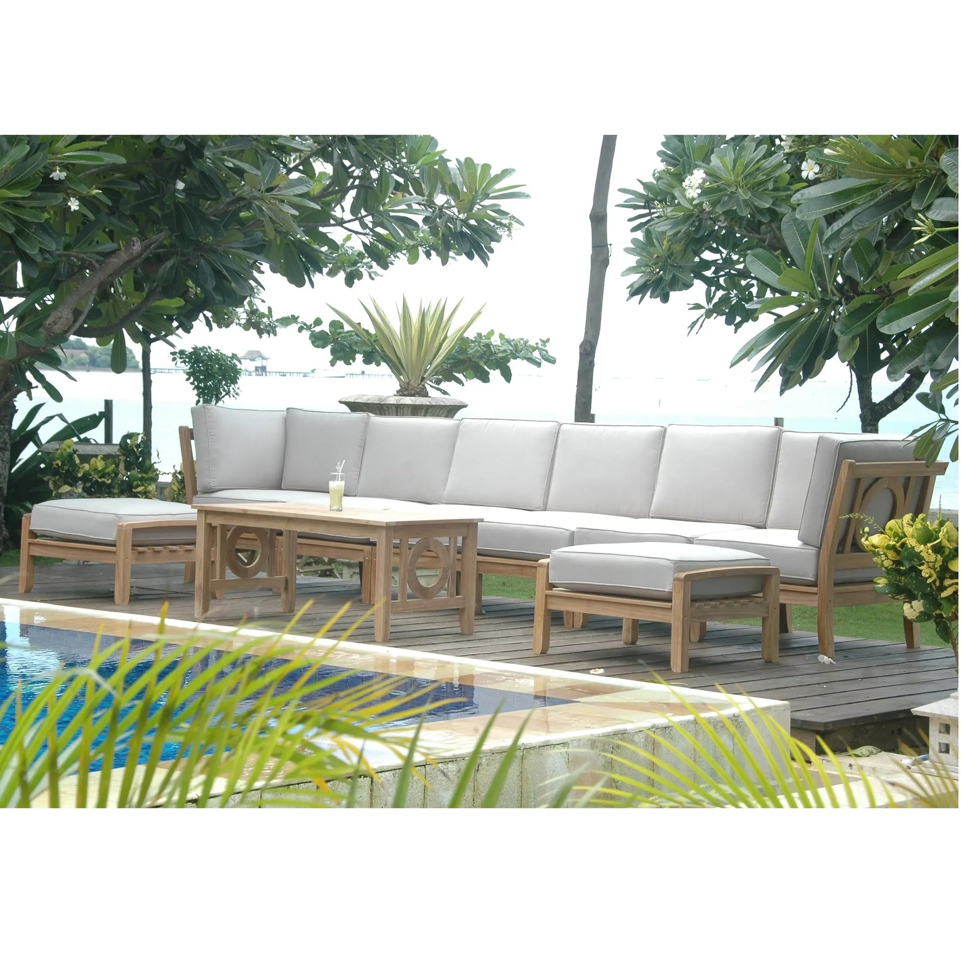 Bahama Chicago 7-Piece Teak Outdoor Dining Set Chair B | BetterPatio // BetterPatio.com