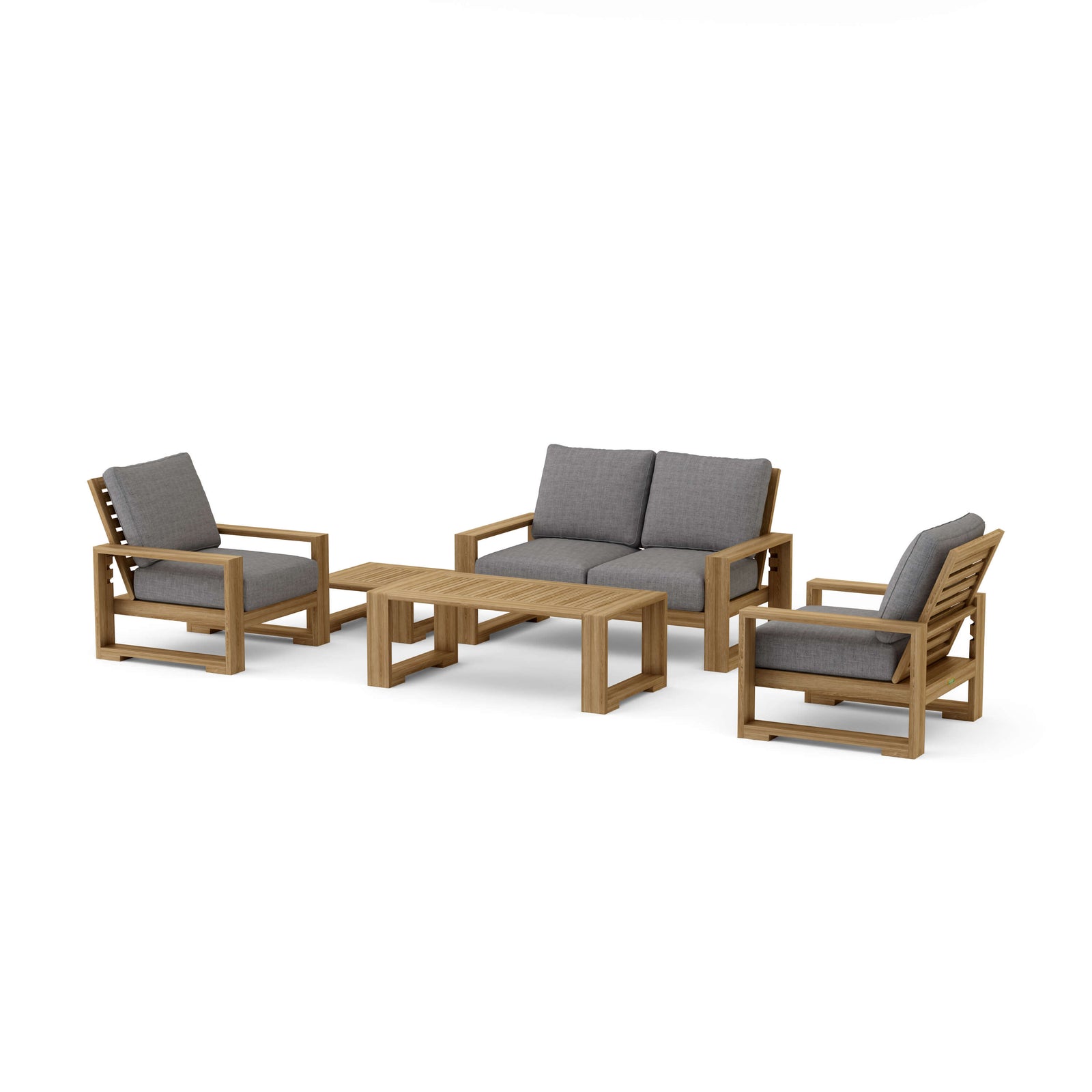 Capistrano 5-Piece Teak Deep Seating Loveseat Collection | BetterPatio // BetterPatio.com
