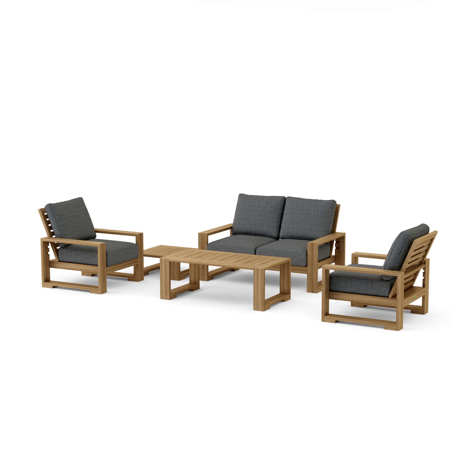 Capistrano 5-Piece Teak Deep Seating Loveseat Collection | BetterPatio // BetterPatio.com
