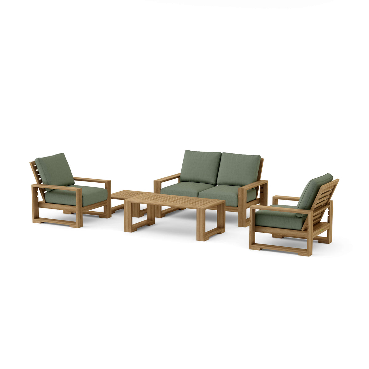 Capistrano 5-Piece Teak Deep Seating Loveseat Collection | BetterPatio // BetterPatio.com