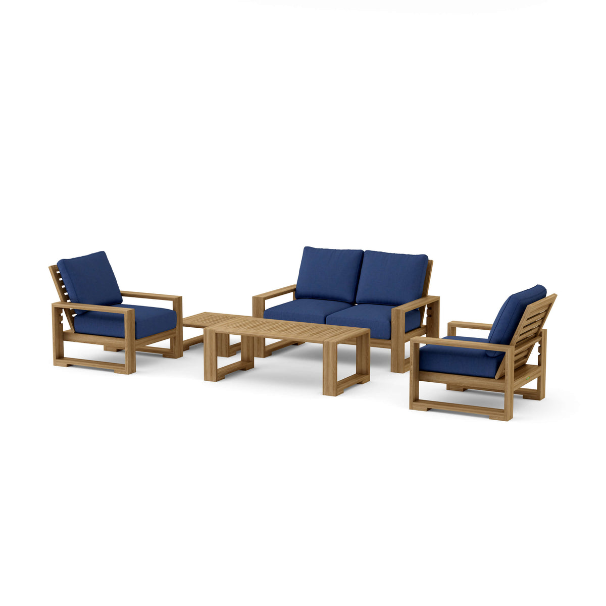 Capistrano 5-Piece Teak Deep Seating Loveseat Collection | BetterPatio // BetterPatio.com