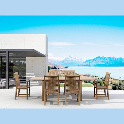 Bahama Chicago 7-Piece Teak Outdoor Dining Set Chair B | BetterPatio // BetterPatio.com