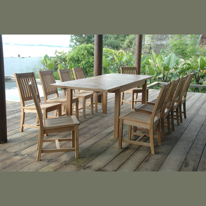 Bahama Rialto 11-Piece Rectangular Dining Set – Teak Dining Set | BetterPatio // BetterPatio.com