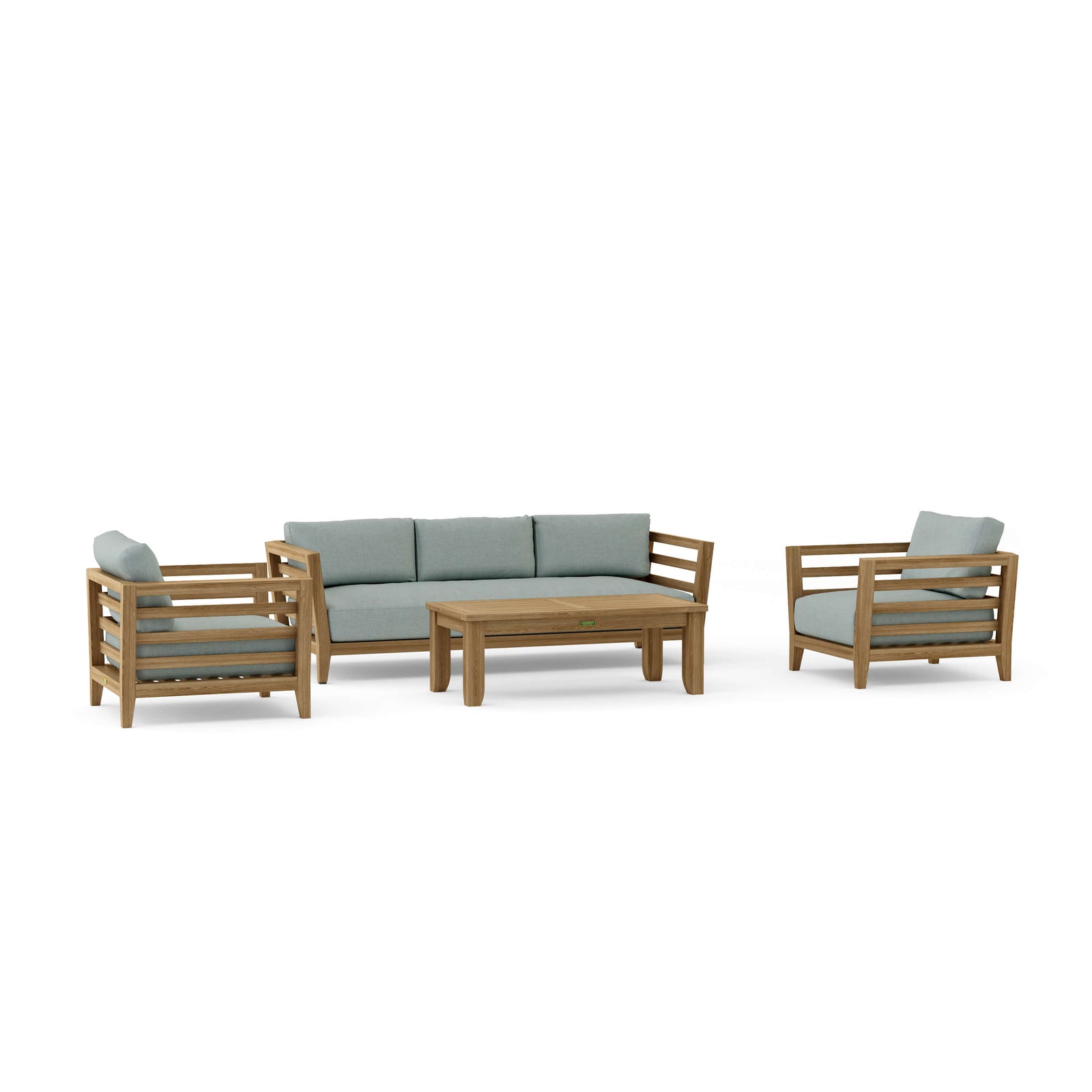 Cordoba 4 - Piece Deep Seating Set - Teak & Sunbrella Cushions