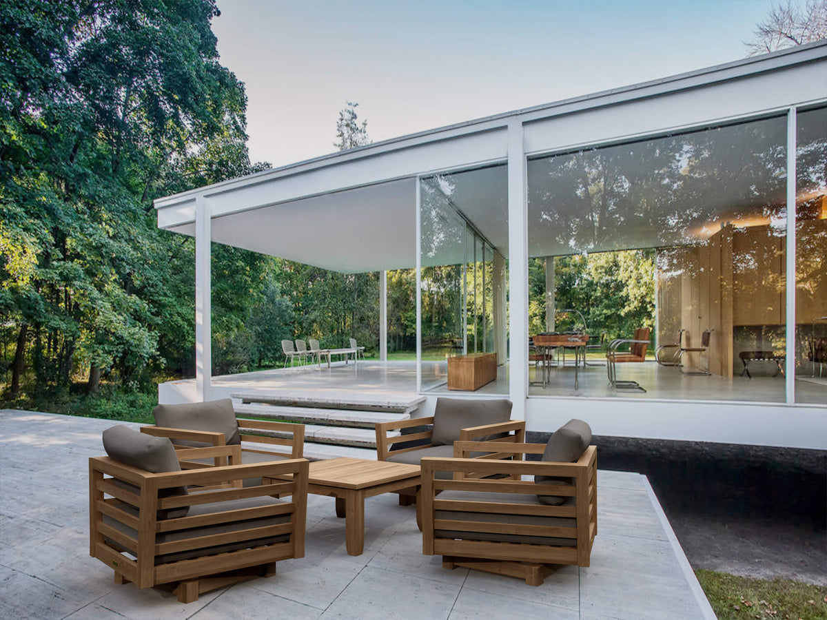 Cordoba Deep Seating 5-Piece Swivel Set | BetterPatio // BetterPatio.com