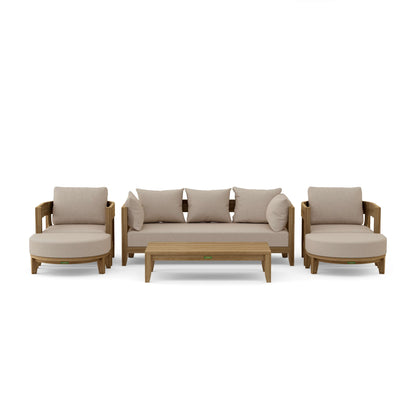 Coronado 6-Piece Teak Deep Seating Set with Sunbrella Cushions | BetterPatio // BetterPatio.com