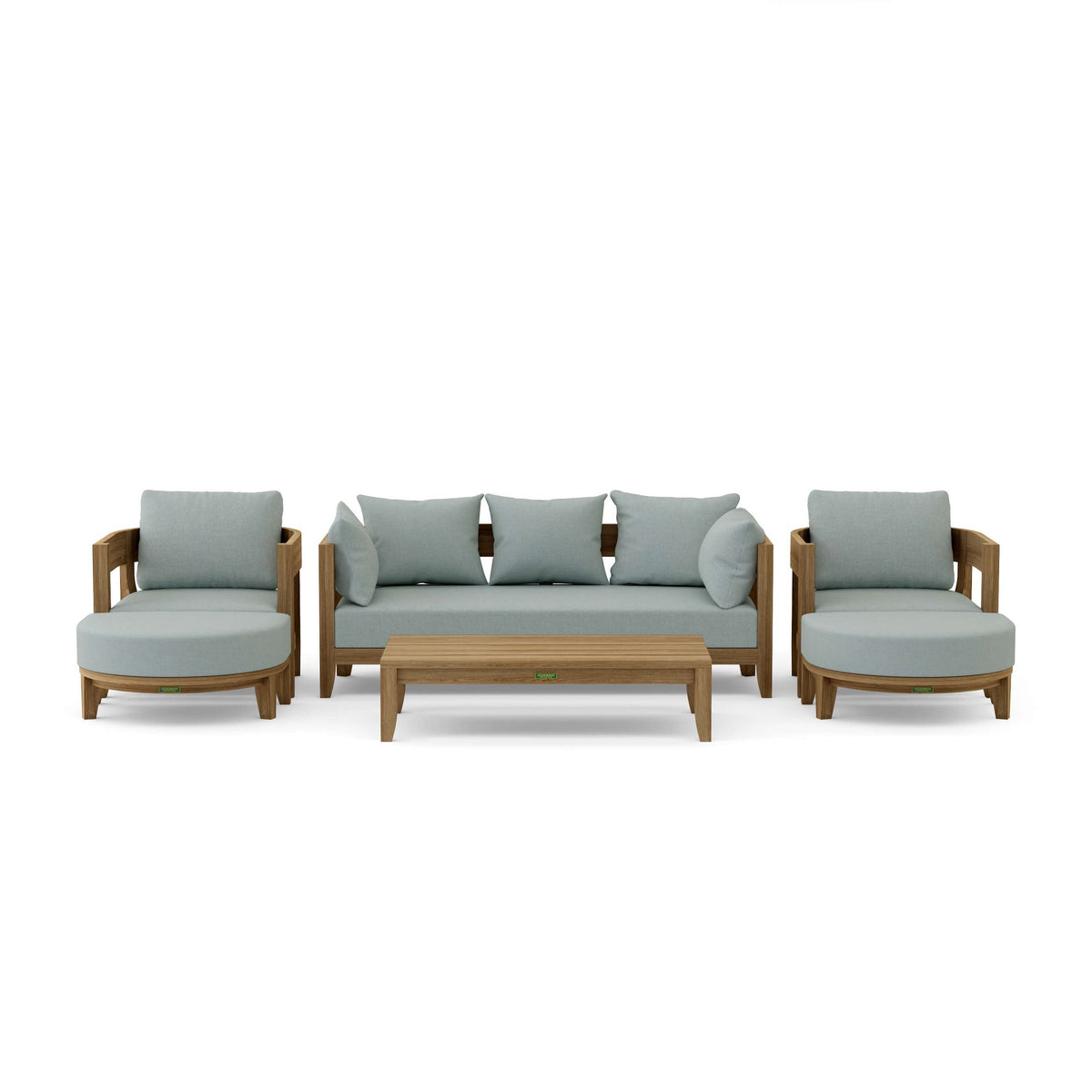 Coronado 6-Piece Teak Deep Seating Set with Sunbrella Cushions | BetterPatio // BetterPatio.com