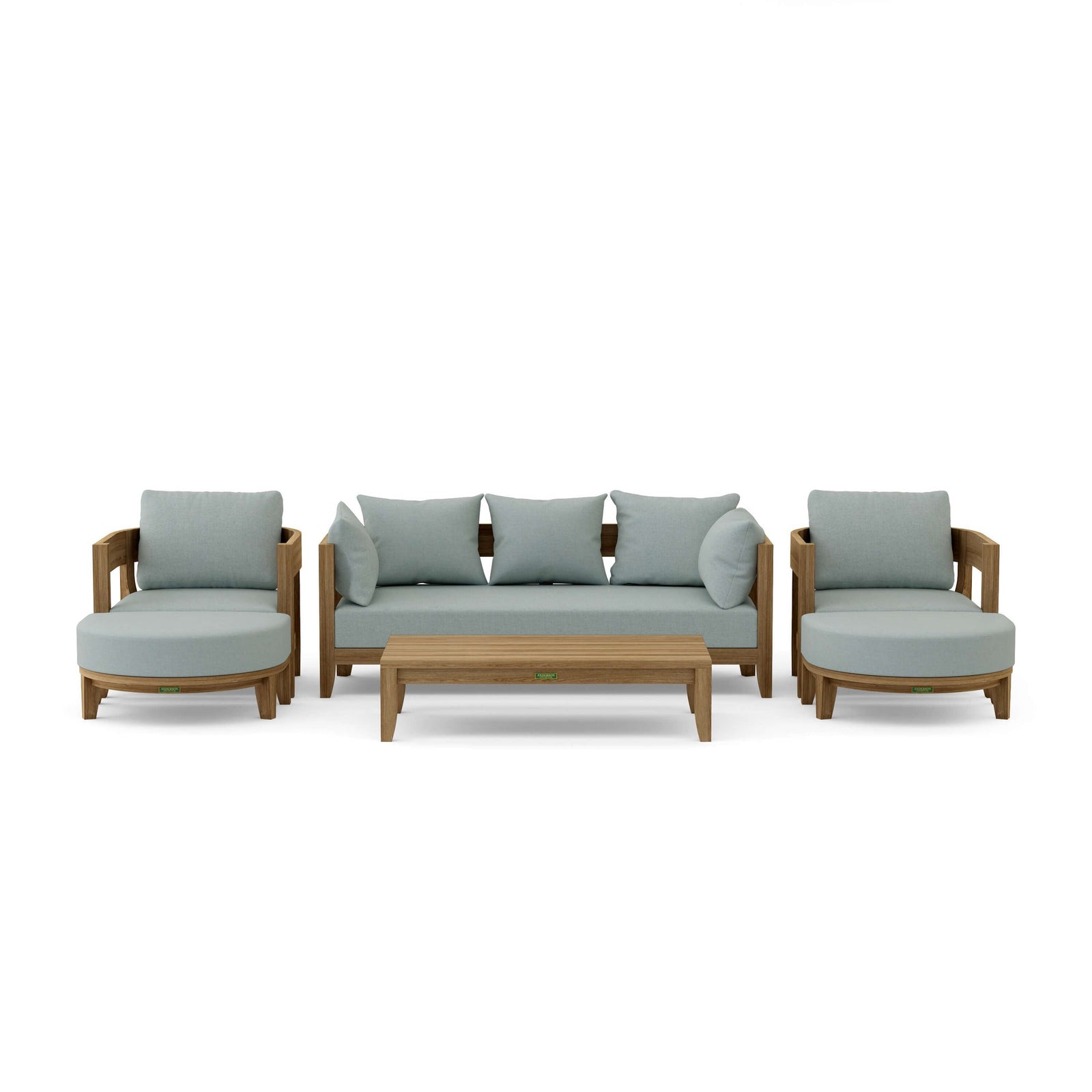 Coronado 6-Piece Teak Deep Seating Set with Sunbrella Cushions | BetterPatio // BetterPatio.com