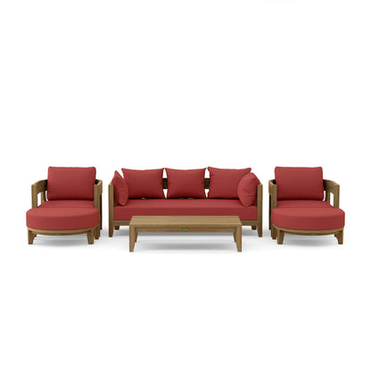 Coronado 6-Piece Teak Deep Seating Set with Sunbrella Cushions | BetterPatio // BetterPatio.com