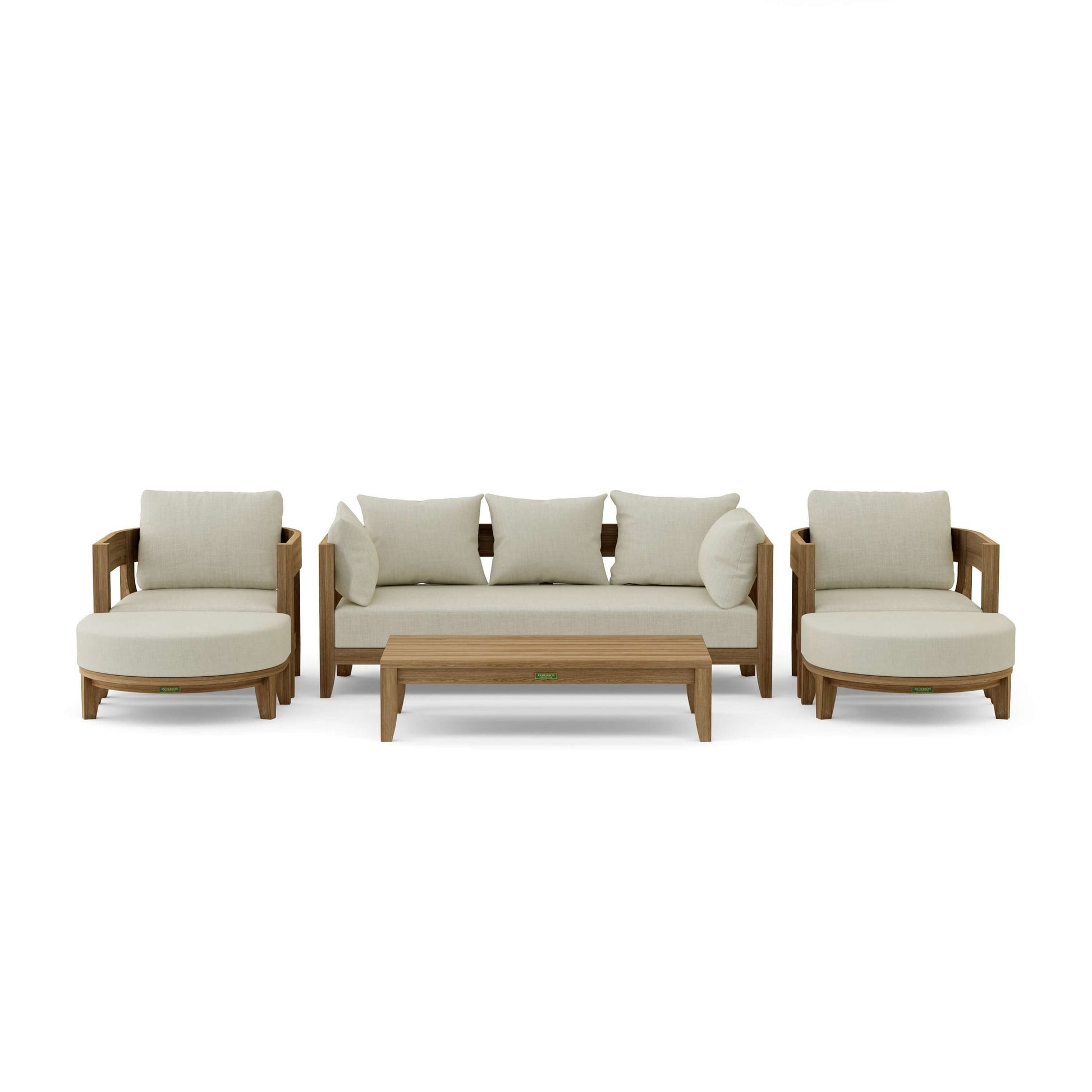 Coronado 6-Piece Teak Deep Seating Set with Sunbrella Cushions | BetterPatio // BetterPatio.com