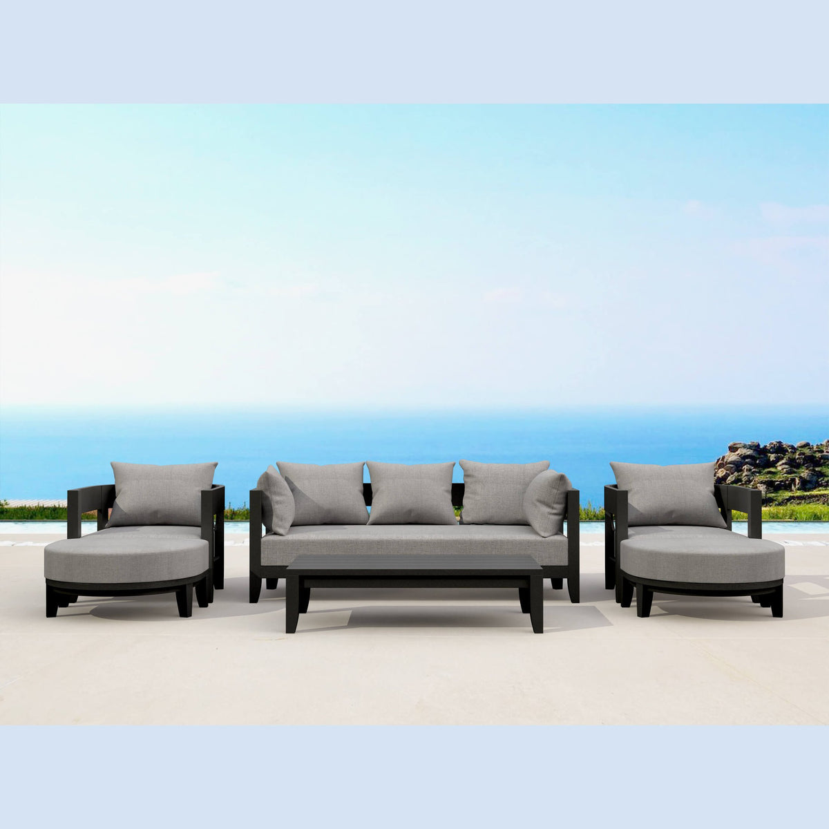 Coronado 6-Piece Teak Deep Seating Set with Sunbrella Cushions | BetterPatio // BetterPatio.com