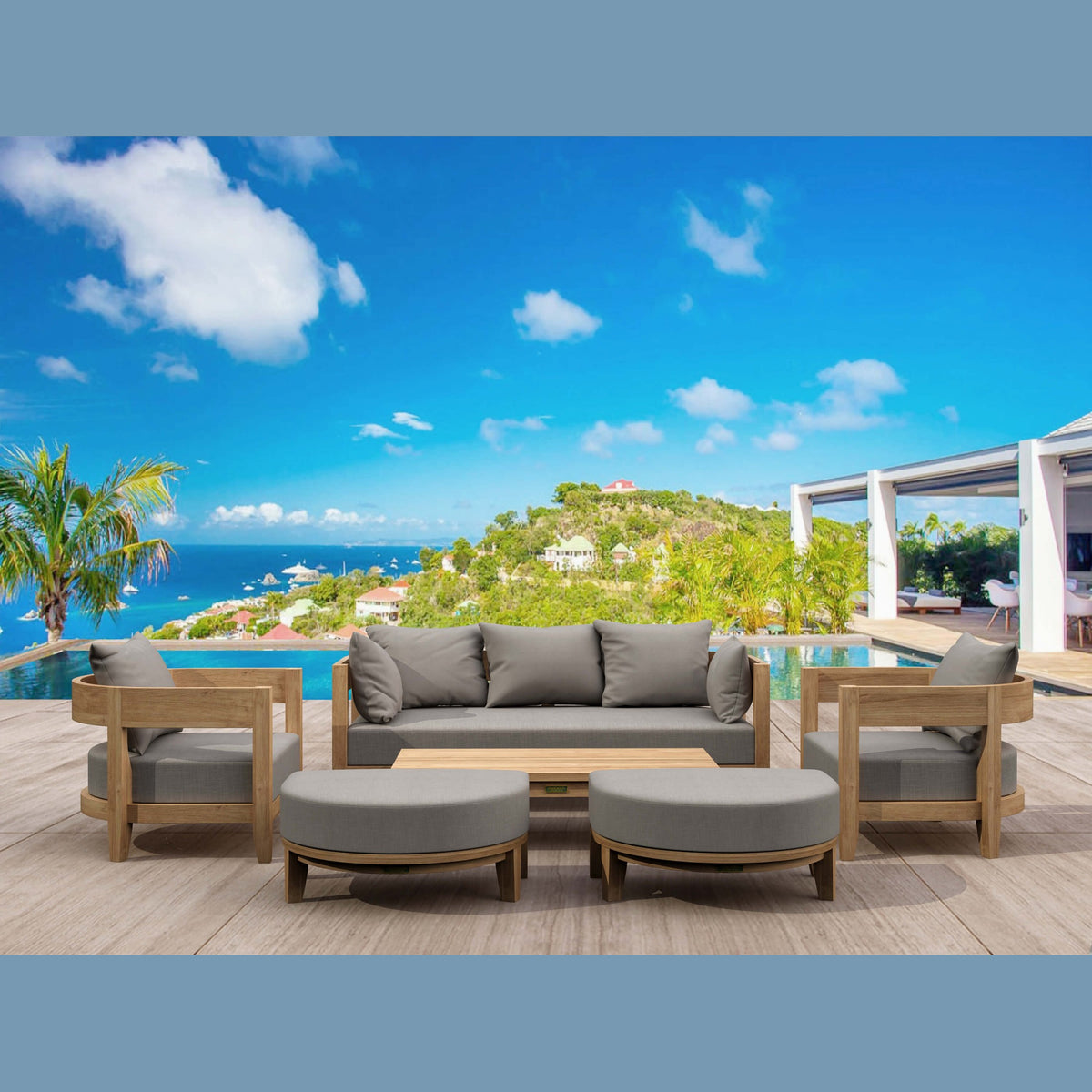 Coronado 6-Piece Teak Deep Seating Set with Sunbrella Cushions | BetterPatio // BetterPatio.com