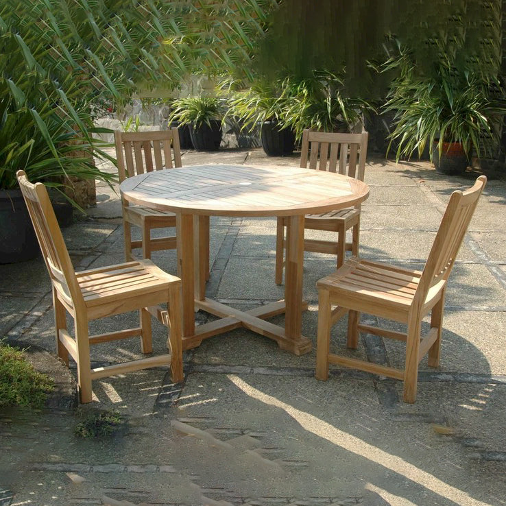 SET-36 Tosca 47″ Round Teak Dining Table Set with Sonoma Chairs | BetterPatio // BetterPatio.com