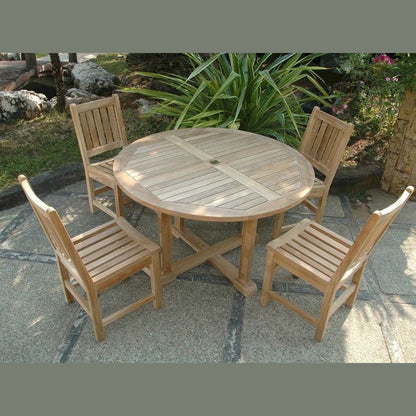 SET-36 Tosca 47″ Round Teak Dining Table Set with Sonoma Chairs | BetterPatio // BetterPatio.com