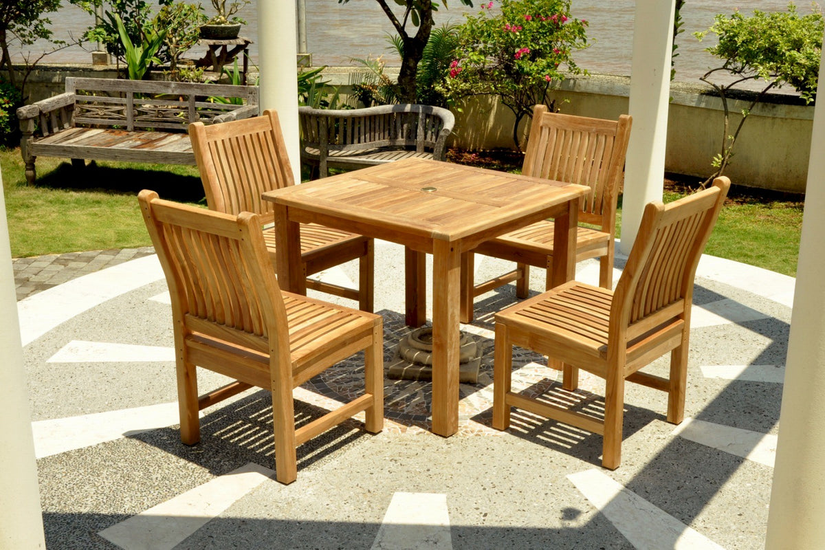 SET-36 Tosca 47″ Round Teak Dining Table Set with Sonoma Chairs | BetterPatio // BetterPatio.com