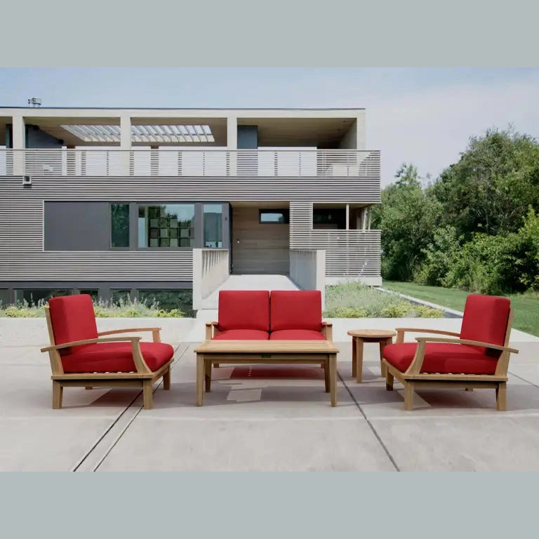 Brianna 5-Pc Teak Deep Seating Sofa Set with Sunbrella Cushions | BetterPatio // BetterPatio.com