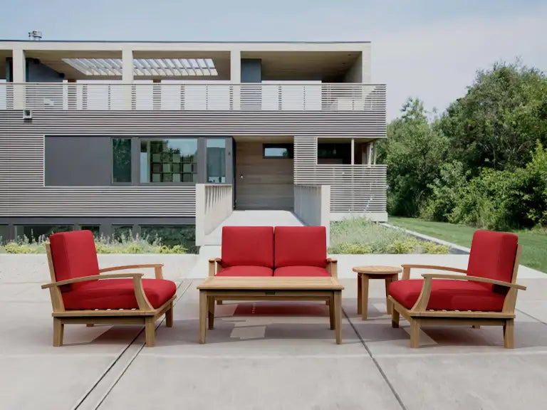 Brianna 5-Pc Teak Deep Seating Sofa Set with Sunbrella Cushions | BetterPatio // BetterPatio.com