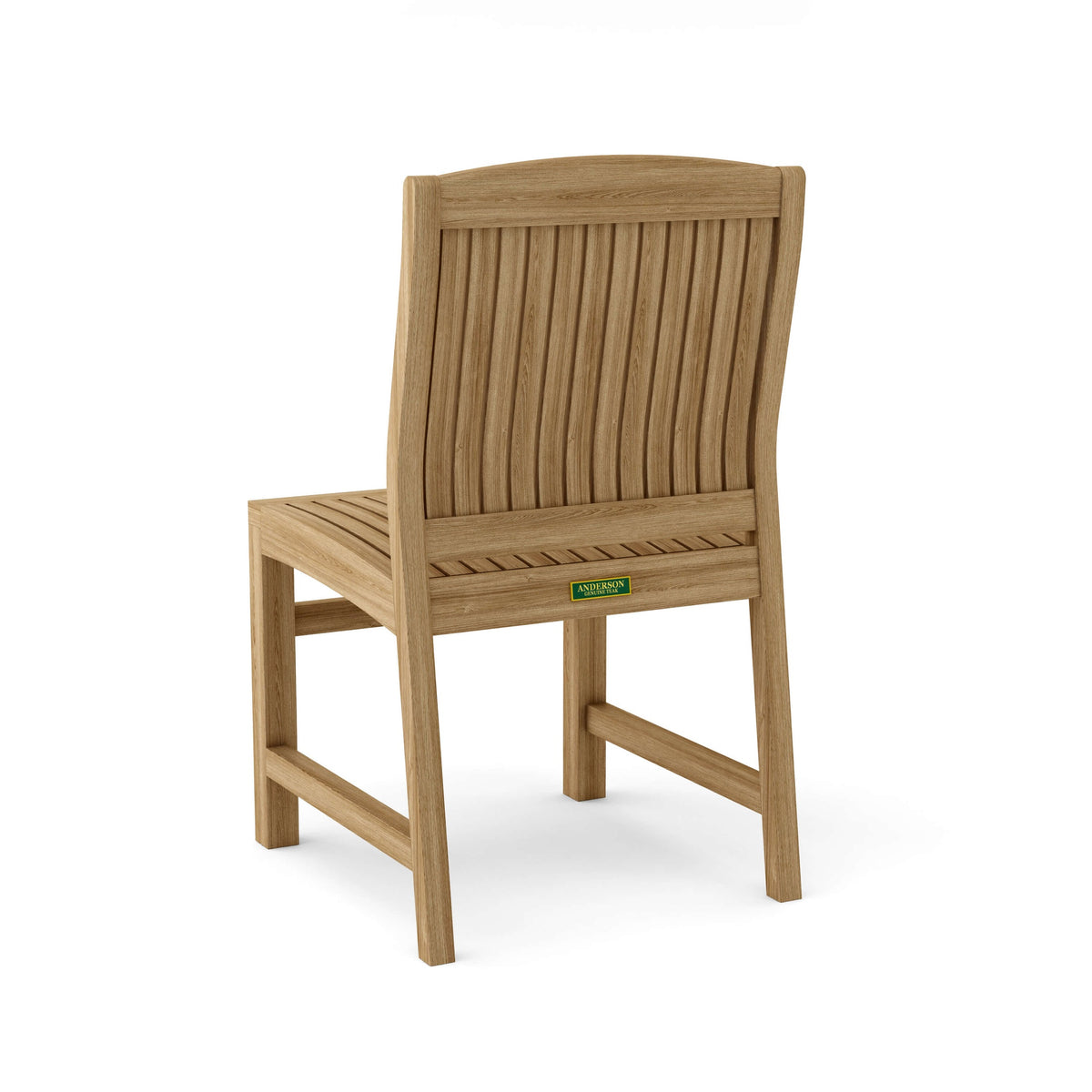 Anderson Teak Sahara Non-Stacking Dining Side Chair - solid teak chair side view 3