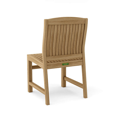 Anderson Teak Sahara Non-Stacking Dining Side Chair - solid teak chair side view 3