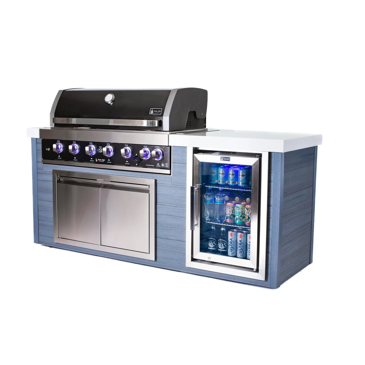 Mont Alpi MA805-AWBSS artwood island back panel view with ventilation ports wood grain
