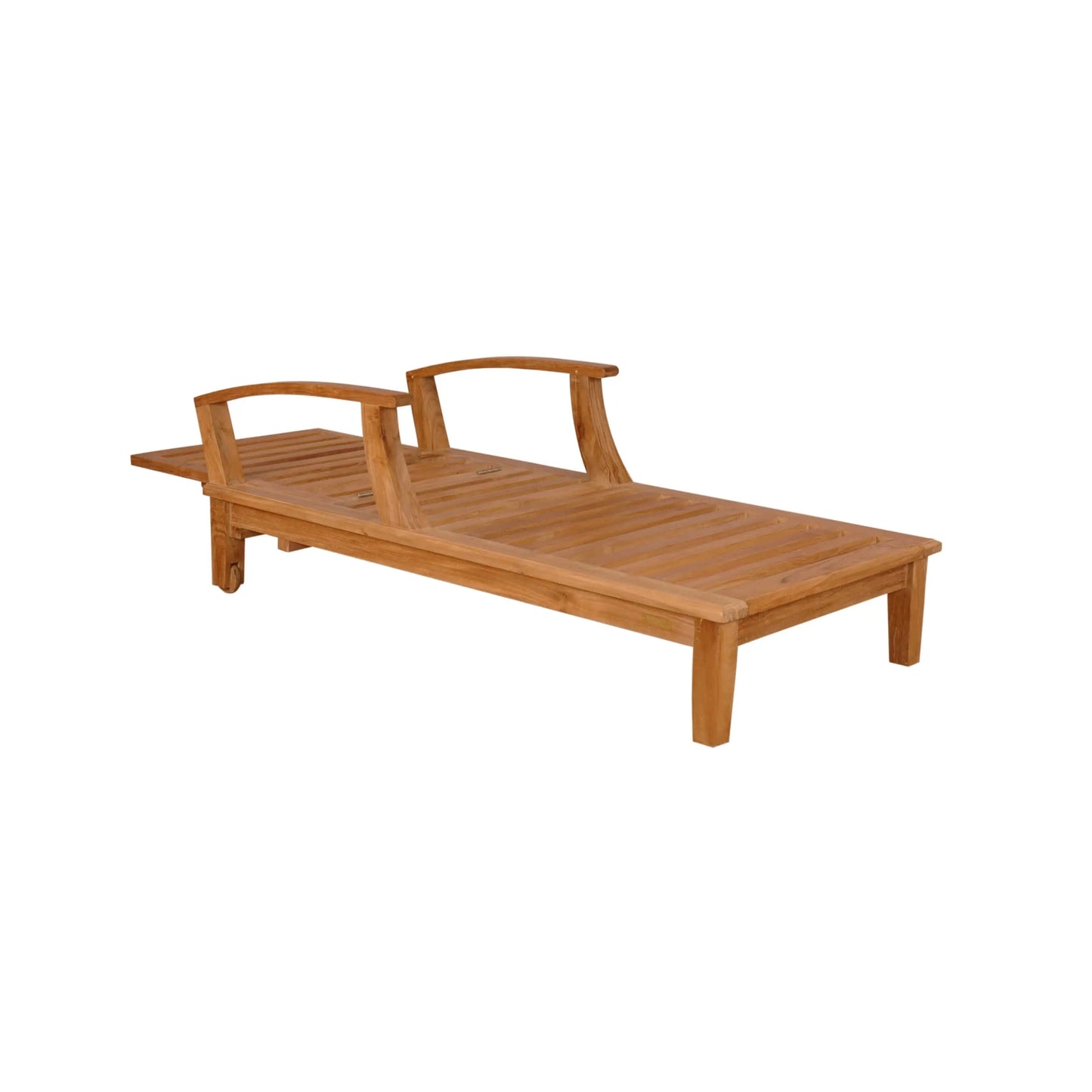 Wooden lounge chair on a white background