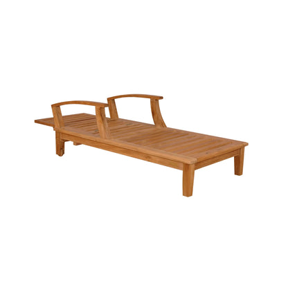 Wooden lounge chair on a white background