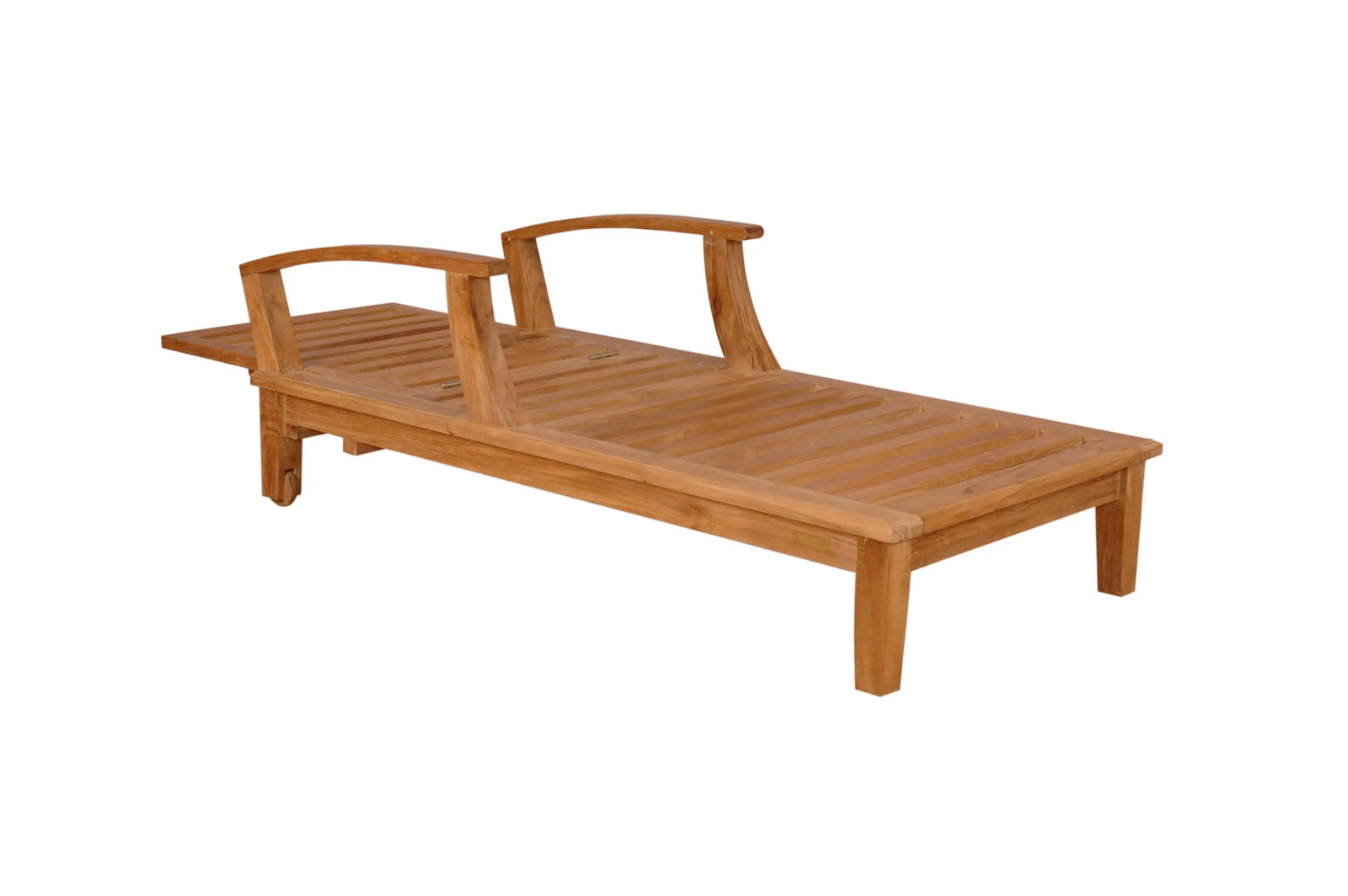 Wooden lounge chair on a white background