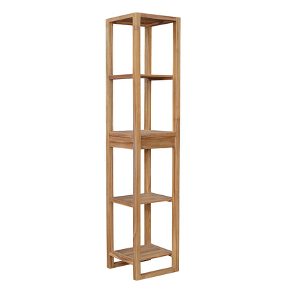 Spa 4-Shelves Teak Table – Towel Rack | BetterPatio // BetterPatio.com