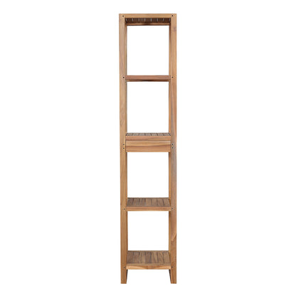 Spa 4-Shelves Teak Table – Towel Rack | BetterPatio // BetterPatio.com