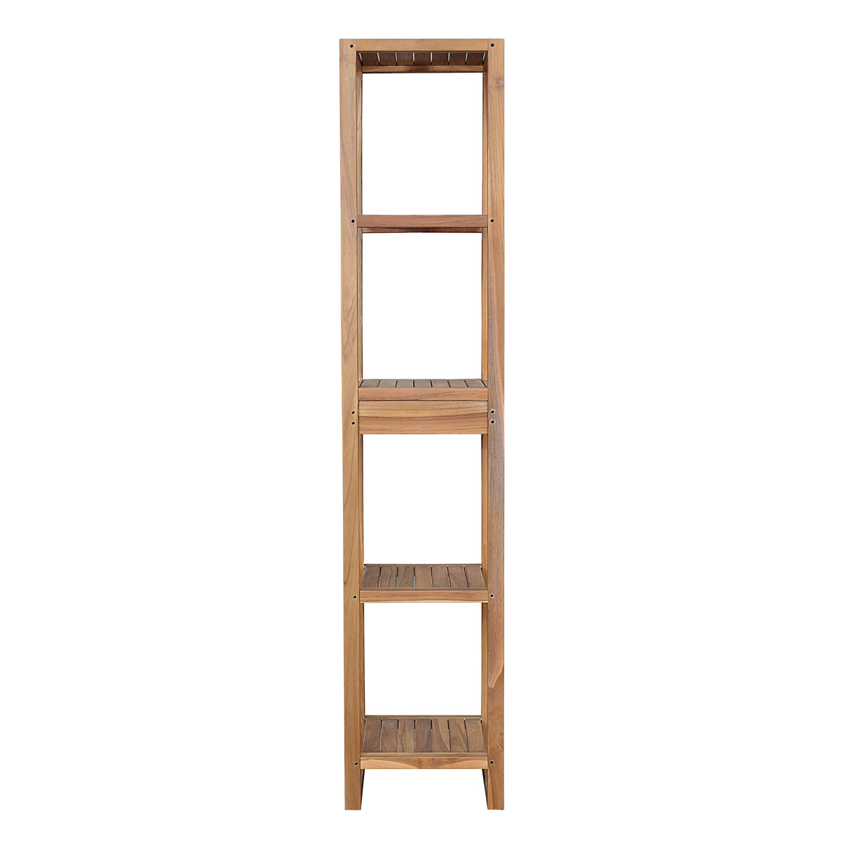 Spa 4-Shelves Teak Table – Towel Rack | BetterPatio // BetterPatio.com
