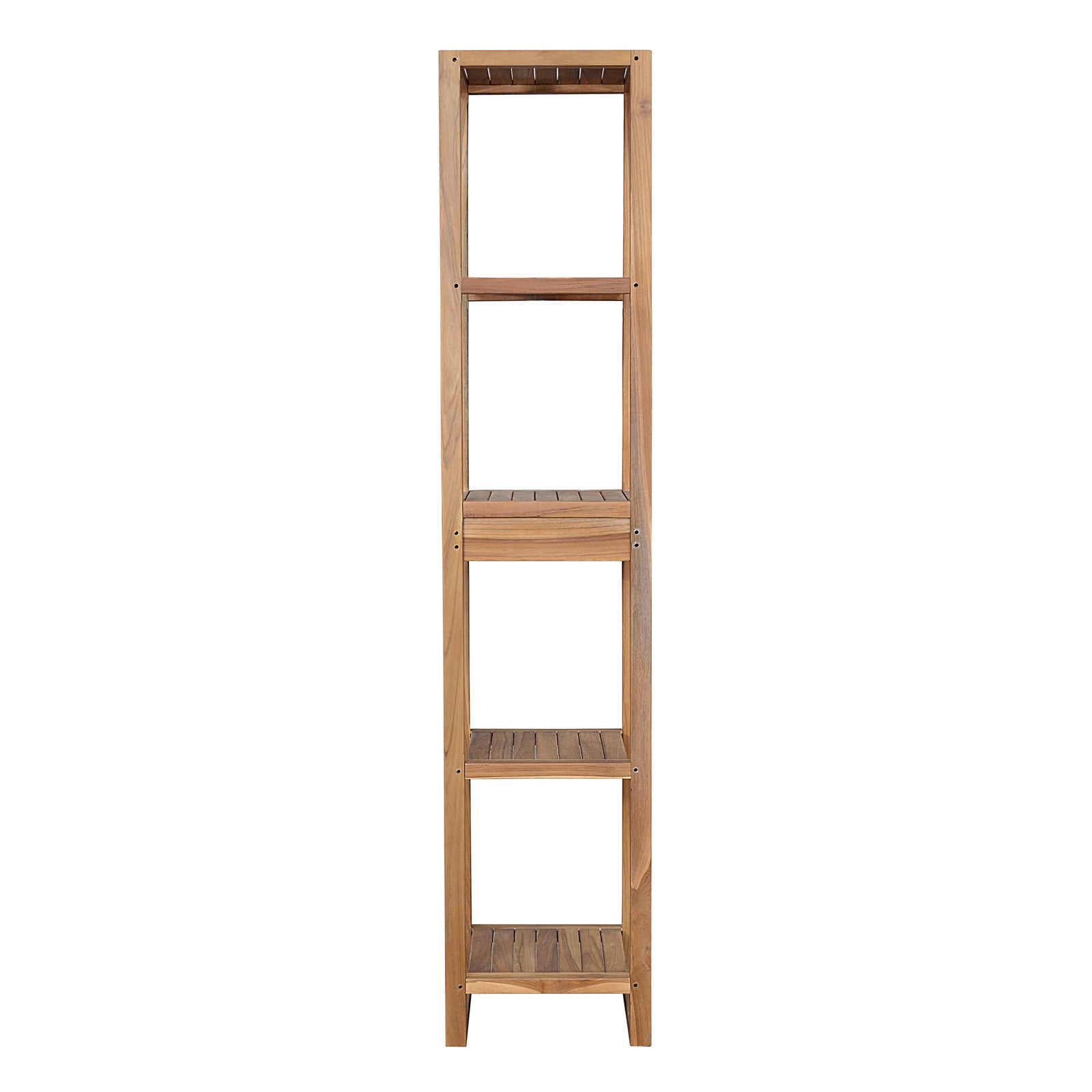 Spa 4-Shelves Teak Table – Towel Rack | BetterPatio // BetterPatio.com