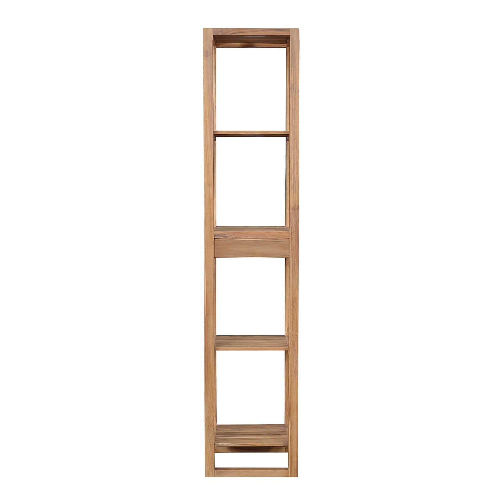 Spa 4-Shelves Teak Table – Towel Rack | BetterPatio // BetterPatio.com