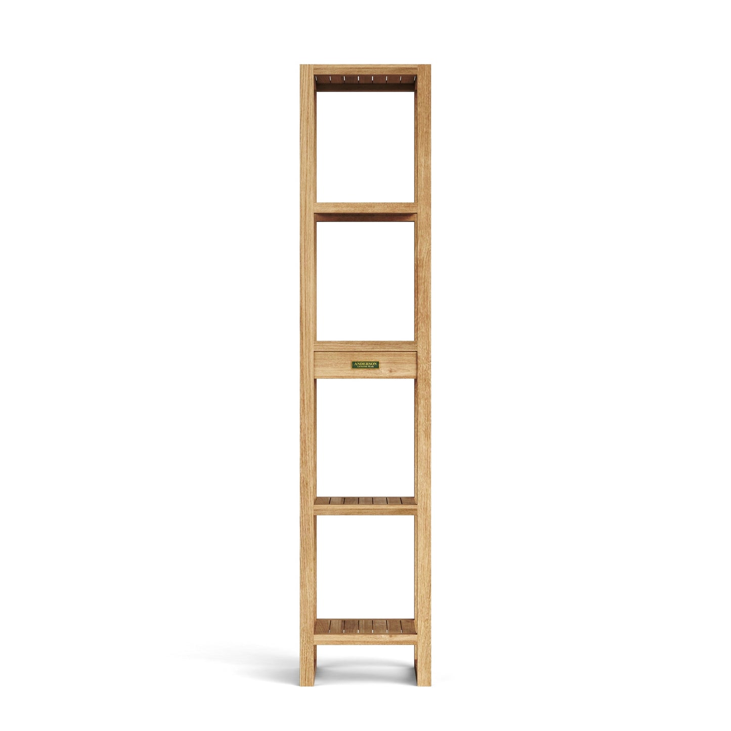 Spa 4-Shelves Teak Table – Towel Rack | BetterPatio // BetterPatio.com