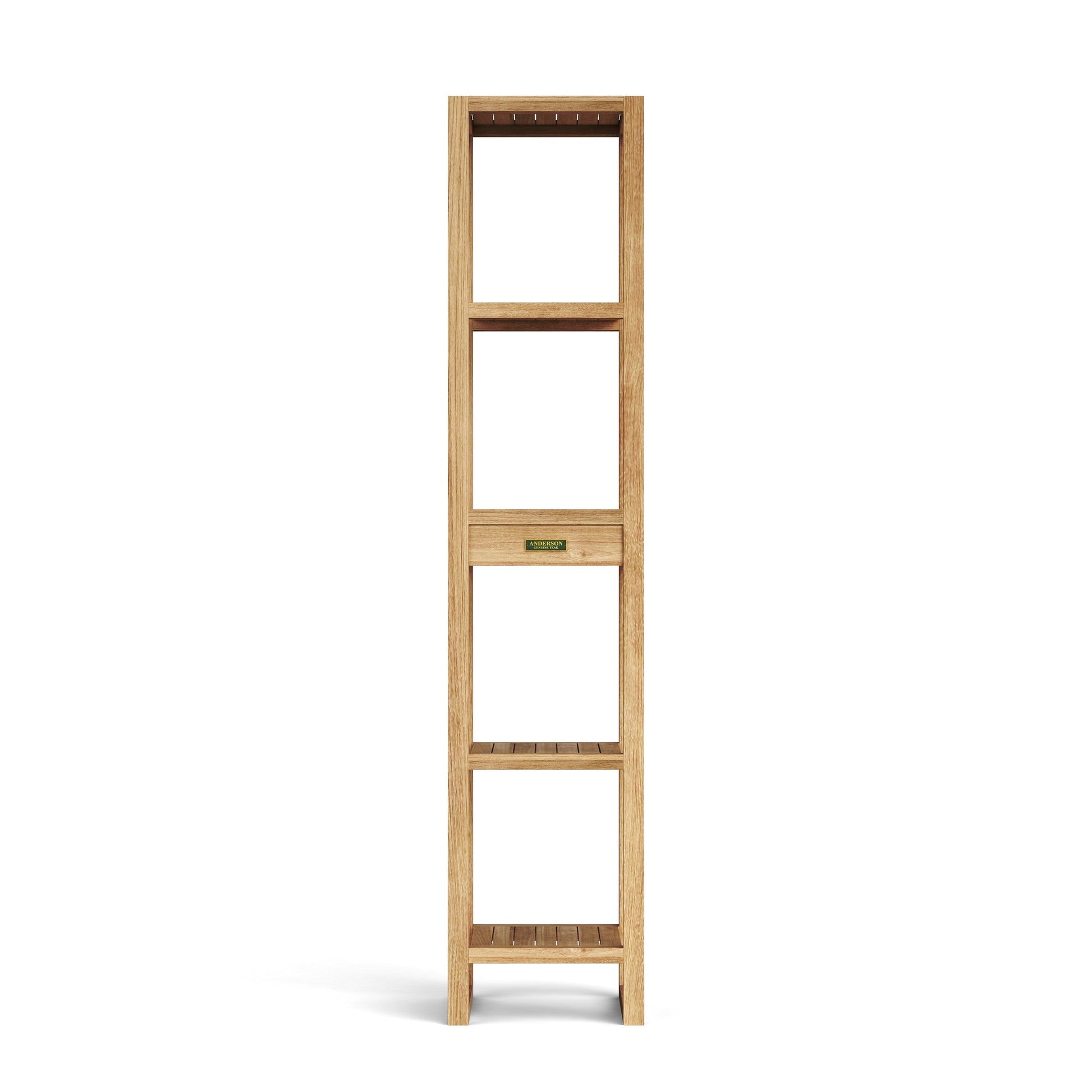 Spa 4-Shelves Teak Table – Towel Rack | BetterPatio // BetterPatio.com