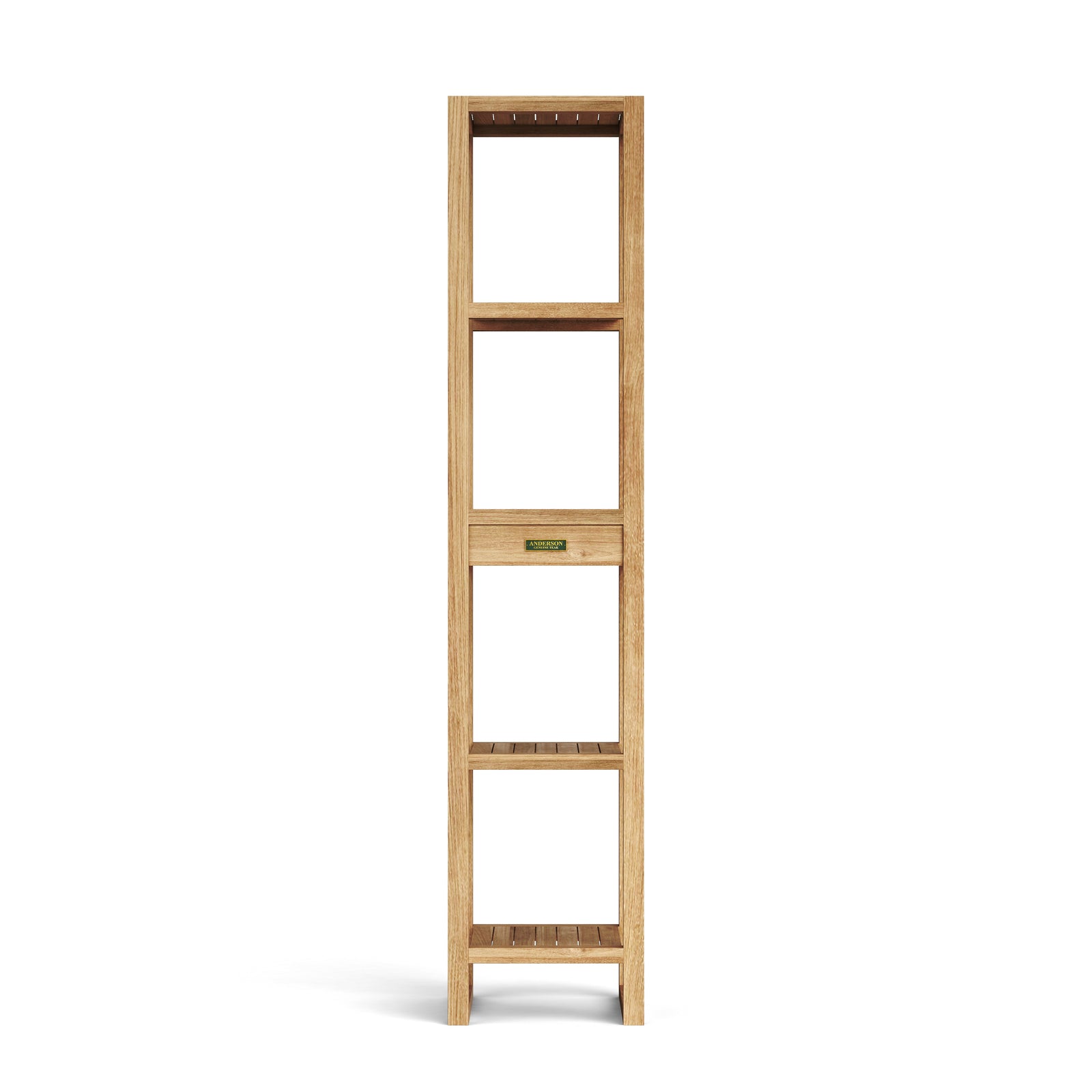Spa 4-Shelves Teak Table – Towel Rack | BetterPatio // BetterPatio.com