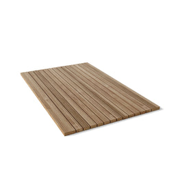 Teak Rectangular Roll It & Go! Shower Mat