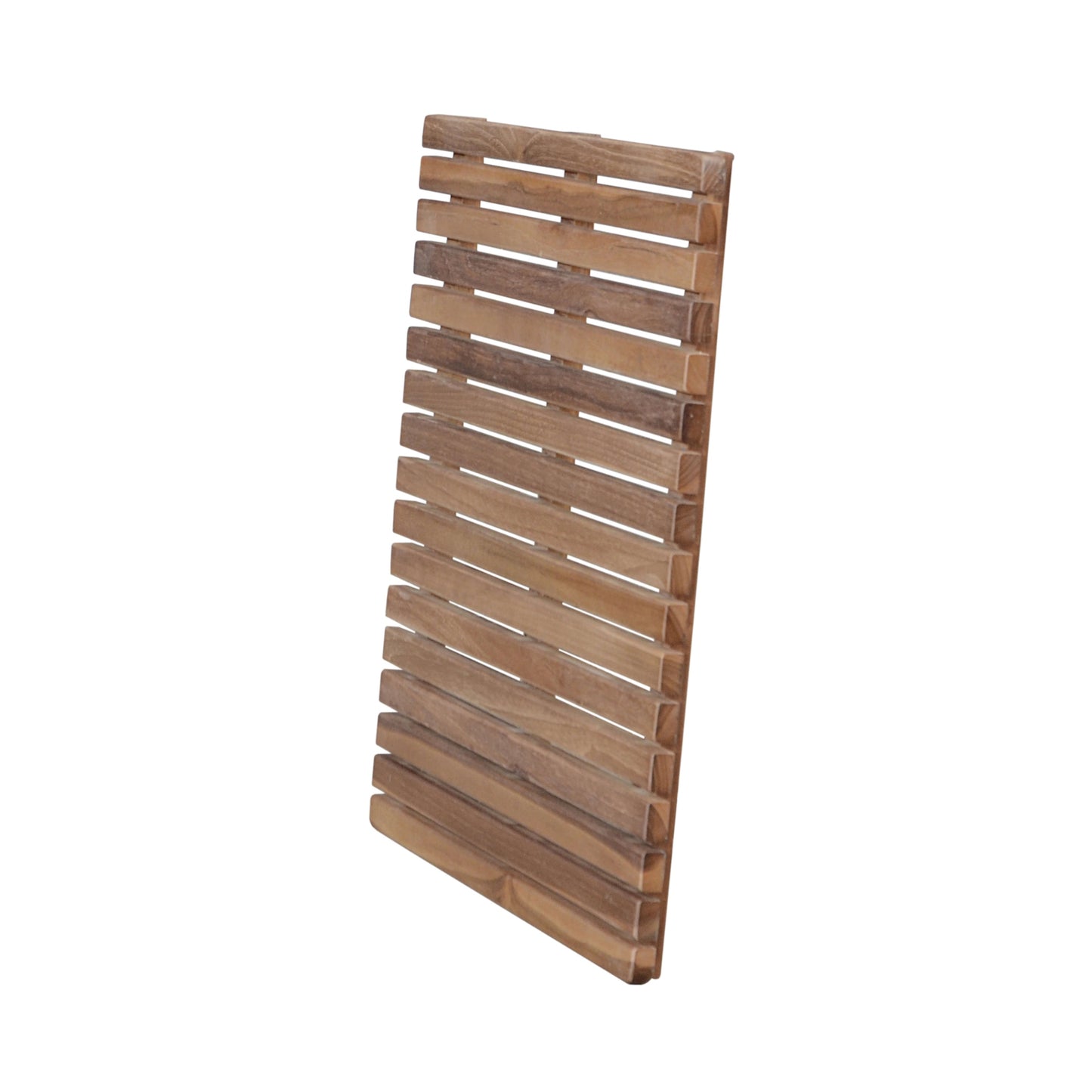 Wooden slat panel on a white background