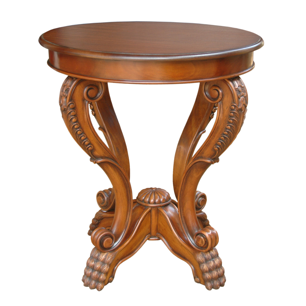 Victorian Claw Feet Side Table – Mahogany Accent | BetterPatio // BetterPatio.com