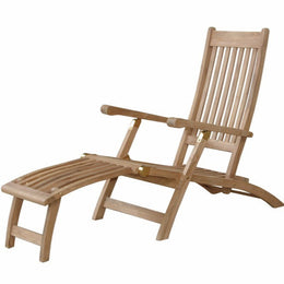 Tropicana Steamer Chair - Solid Teak Outdoor Recliner