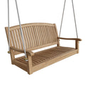 Del-Amo 48" Round Swing Bench - Teak 2-Seater Outdoor Seating