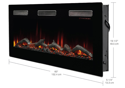 Dimplex SIL60 wall-mount dimensions diagram