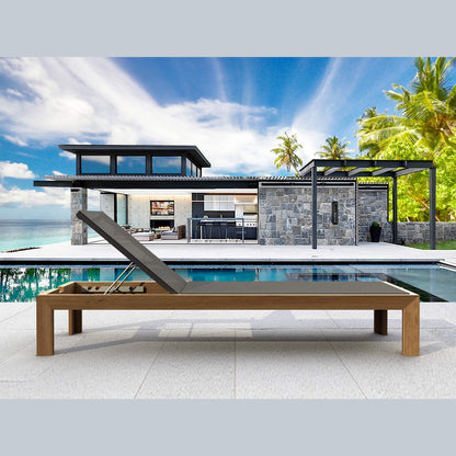 Smyrna Teak & Batyline Sun Lounger | BetterPatio // BetterPatio.com