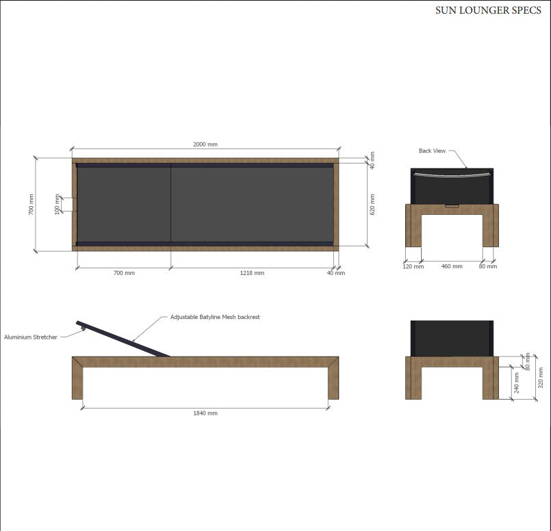 Smyrna Teak & Batyline Sun Lounger | BetterPatio // BetterPatio.com