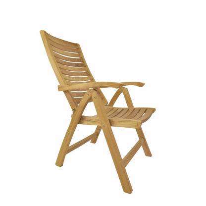 Anderson Teak Carina 5-Position Reclining Teak Armchair - outdoor recliner view 5